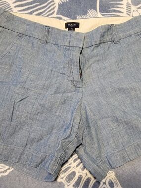 J. Crew Women's Chambray-Style Light Blue Shorts